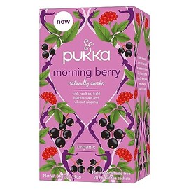Pukka Herbs Morning Berry Organic Tea Box Infused With Blackcurrant, Blackberry & Spearmint Perfect For Bright Energy 20 Tea Bags