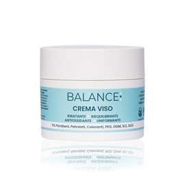 Feuchtigkeitsspendende und ausgleichende Gesichtscreme, biologisch, natürlich und vegan, 50 ml, mit Hyaluronsäure und Opuntia, Duft Birne und Magnolie – Linie Balance von Namur Cosmetics