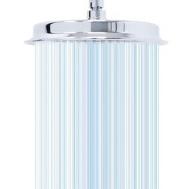 9 Inch High Pressure Rain Shower Head - Stainless Steel Water Saving Adjustable - Fits Any Bathroom & Home (Round, Chrome)