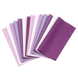 PATIKIL Cotton Fabric Bundles, 14 Pcs 10 x 10 Inch Fat Quarter Solid Color Precut Fabric Squares for Sewing Patchwork Quilting DIY Crafts, Purple