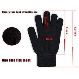 UWEIDOIT Winter Gloves Women, Knit Gloves, Gloves Bulk, Mittens for Women, Winter Magic Gloves for Adults, 5 Pairs of Stretchy Knit Warm Gloves for 5 Colors Set, Medium Size, One Size Fits All