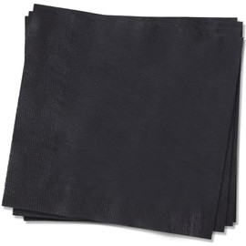 MORAINJAY 20Pcs Party Napkins,Black Napkin for Birthday,6.5inch Birthday Serviettes Party Tableware,Solid Color Table Decors for Birthday,Wedding,Picnic,Black Party Supplies for 16 Guests