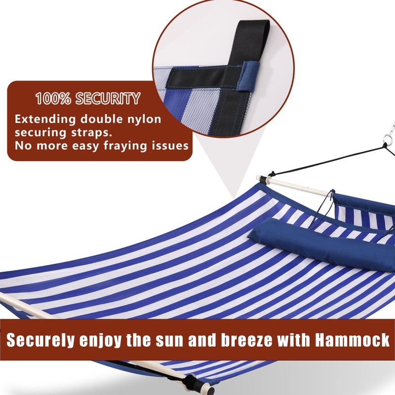 TegerDeger Anti-flip 12FT Hammock Large Hammock 450LB Capacity with Iron
