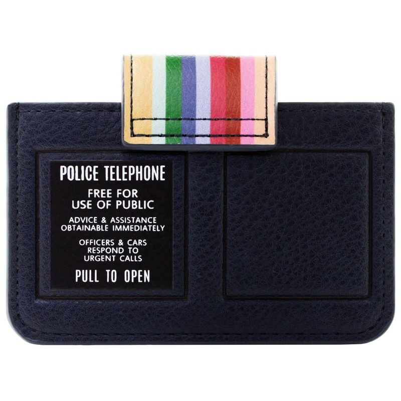 Dr Who Public Call Police Box with Rainbow Wallet Card