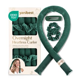 YANIBEST Rizador de Pelo Sin Calor para Dormir, Diadema para Rizos Nocturnos, Set de Rizador de Pelo Sin Calor con Pinzas Y Coleteros para Peinar.