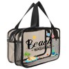 Aucuu Clear Toiletry Bag, Portable Travel Makeup Bag, Wet Dry