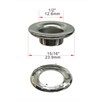 316 Stainless Steel Rolled Rim Grommet and Spur Washer Set