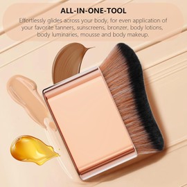 Professional Self-Tanner and Body Makeup Blending Brush Set for Flawless Application, Suitable for Sunless Tanner, Bronzer, and Foundation, Vegan & Cruelty-Free