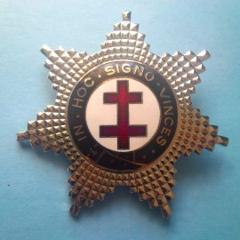 Knights Templar The Lux Silver star Double Cross Heavy Badge