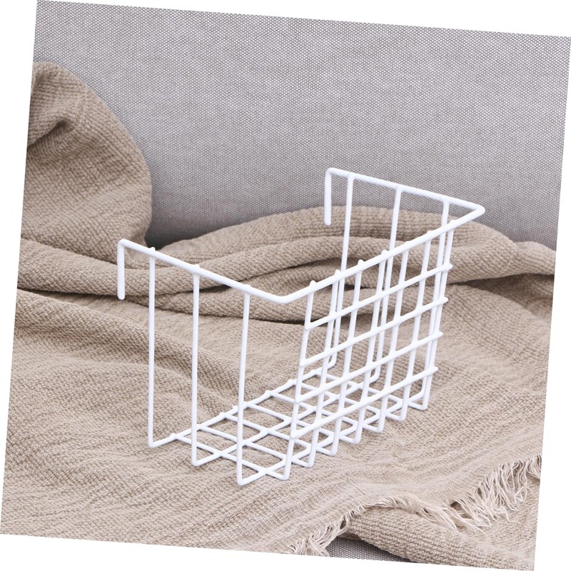 Kisangel White Iron Mesh Storage Basket Collapsible Picnic Basket Easy