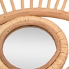 Nordic Makeup Mirror Rattan Woven Eye Shape Wall Hanging Mirror