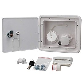beiyoule Gravity City Water Inlet Fill Dish Hatch Lock for RV Trailer Cars for Most Fresh Water Inlets on RV Motorhomes Caravans & Boats