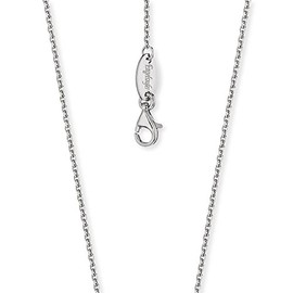 Engelsrufer Women's 925 Sterling Silver Rhodium Plated 1.5 mm Anchor Chain Necklace of Length 45 cm + 3 cm