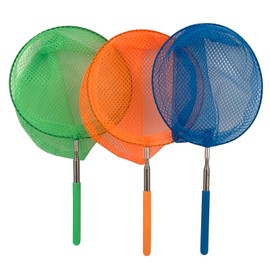 3 Pack Retractable Butterfly Net Dragonfly Net Fishing Net for Kids Extendable 14 to 33 inch for Children's Outdoor Garden Activities