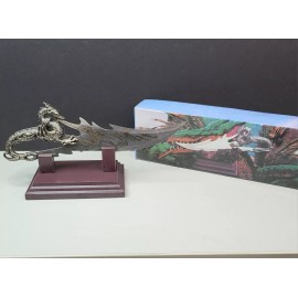 Dragon Letter Opener Knife With Wooden Stand Fantasy Mythical