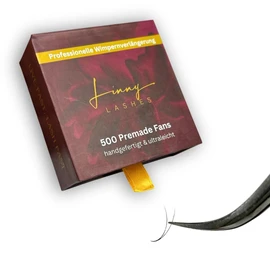 2D Eyelash Fans, Full Black Classic 1:1 Lash Extensions, C CC D Curl, Lengths 8-13 mm, Pack of 500 Premade Fans (CC-Curl, 10 mm)