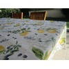 Rectangular tablecloth with lemon and olive motif, 100% cotton, size: