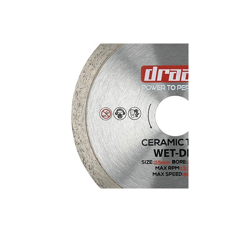 DRAAK Ceramic 115 mm Diamond Cutting Disc Wet & Dry