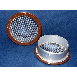 3" Round Open Screen Vent - Brown - Package of 4