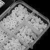 Sarini 350-Piece White Nylon Bolts, Nuts, Washers, M3 Combination Cross