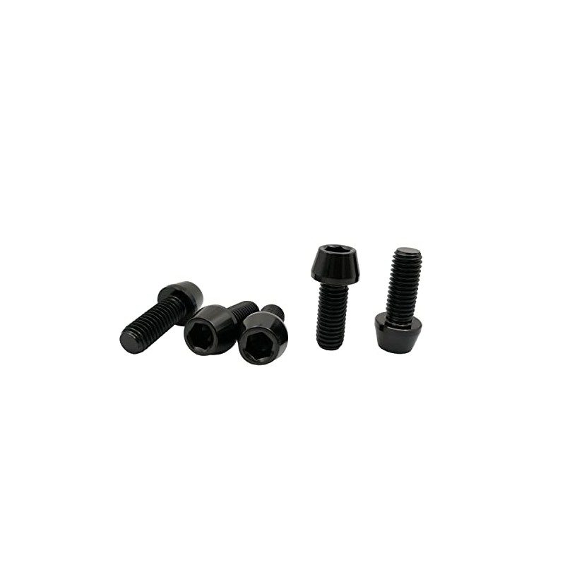 RISON-Titanium 5 pieces titanium bicycle stem screws, M6 x 1.0
