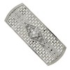 1928 Jewelry Women's Crystal Large Rectangle Hair Barrette, (1 Pcs)