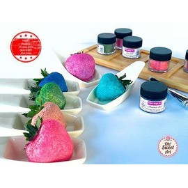 Oh Sweet Art Edible Glitter dust HOT PINK ( 6 grams )  Magic dust  , Kosher, Gluten free