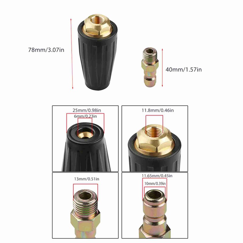 Pressure Washer Tips Turbo Nozzle 4000psi Max Rotating Pressure Washer