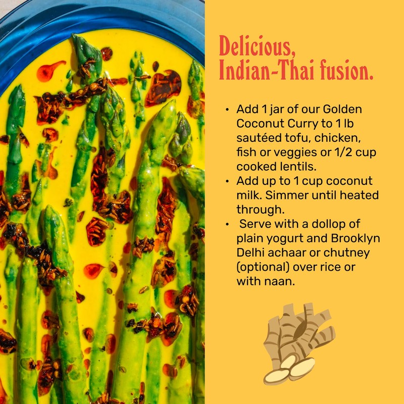 Brooklyn Delhi Golden Coconut Curry - Indian Simmer Sauce with