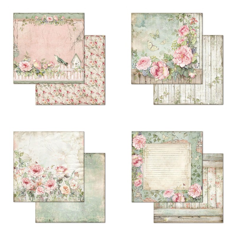 Stamperia SBBS08 Blocco di Carta 10 Fogli 20,3 x 20,3