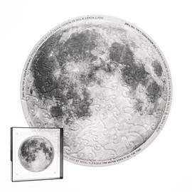 TOI Moon Acrylic Puzzle with Frame for Home Decoration, Clear Moon Glass Puzzle for Adults and Teens, Art Crystal Jigsaw Puzzle