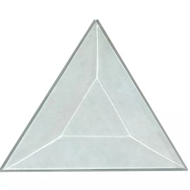Rainbow Art Glass 2" Clear Triangle Glass Bevel - 10 Pack - Stained Glass Supplies - BVT22
