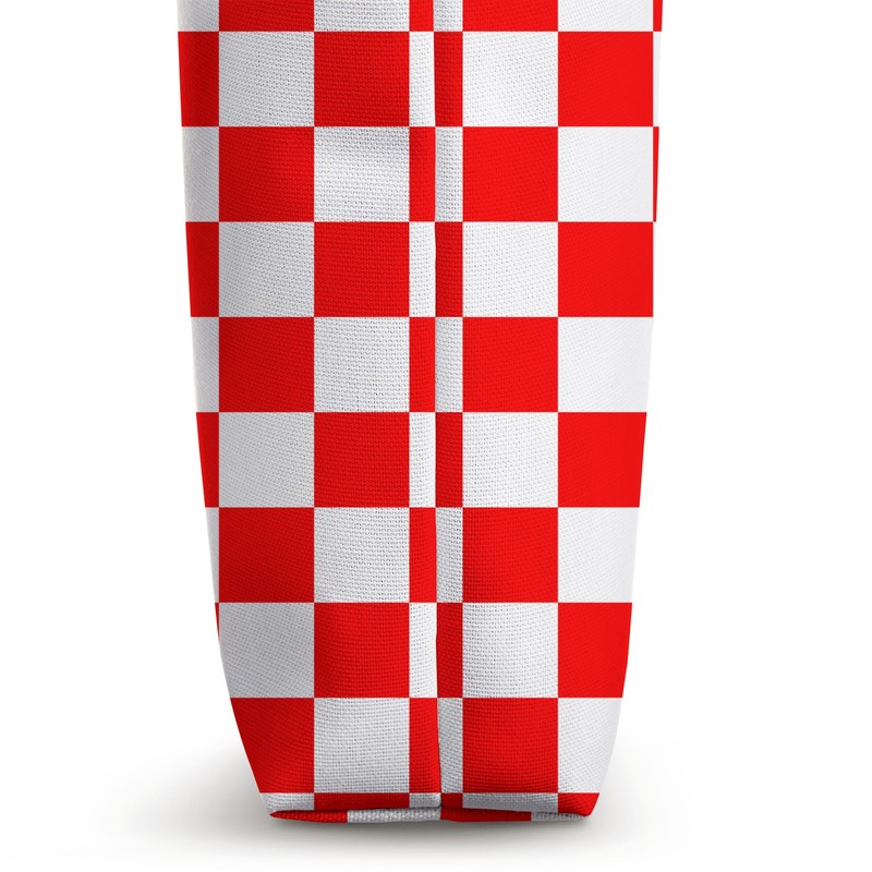 Checkerboard Checkered Checked Check Pattern Red White Tote Bag