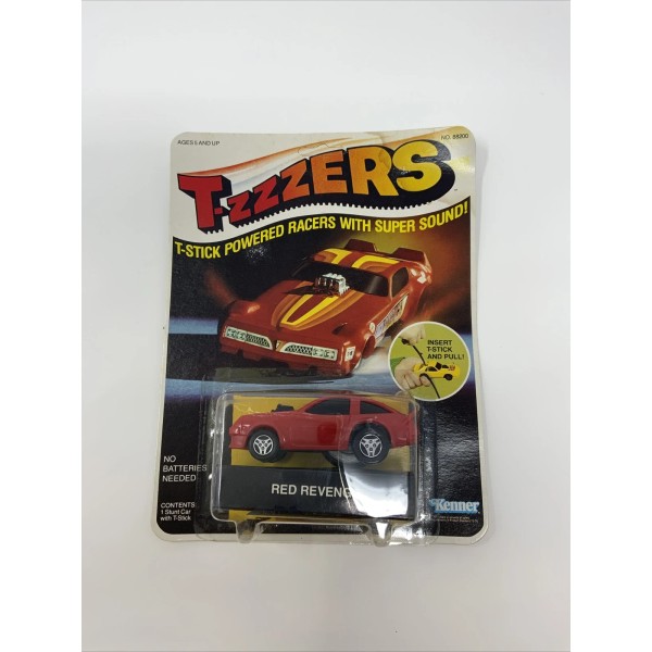 Kenner 1981 T-zzzers Red Revenge T-Stick Powered Racers Sealed