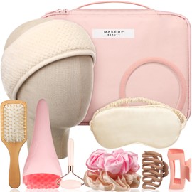 Sawysine 11 Pcs Birthday Gifts for Women Travel Makeup Bag Preppy Selfcare Aesthetic Spa Gifts Pink Cosmetic Bag Gift Sets for College Students Sister Teacher Daughter Girlfriend Coworker Nurse