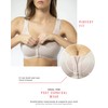 Leonisa Women's Posture Corrector Wireless Back Support Bra, White, 40D