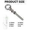 2Pcs Rustproof Lifting Shoulder Eye Bolt Metal Heavy Duty EyeBolts
