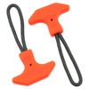Lovelysp 4PCS Orange T-Shaped TPU Zipper Pull Cords