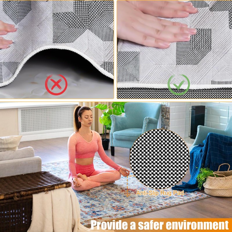 Non-Slip Mat, 100 x 150 cm, Non-Slip Mat for Carpet,
