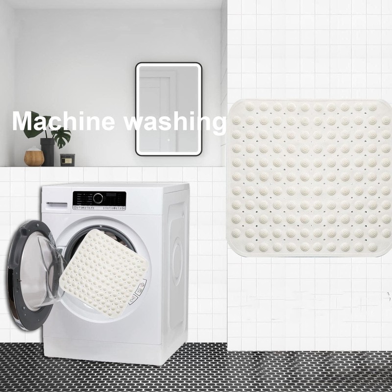 Shower Mat, 48 x 48 cm, Non-Slip Square Shower Mat,