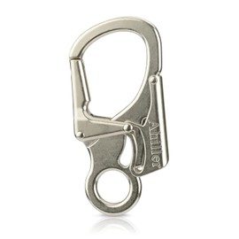 Ahiller Carabiner Clip, Double Anti-Misopening Locking Design, 3 Inch Alloy Caribena Hook, Keychain for Outdoor Camping, Hiking, Fishing, Key Ring Clip (Gold-1P)