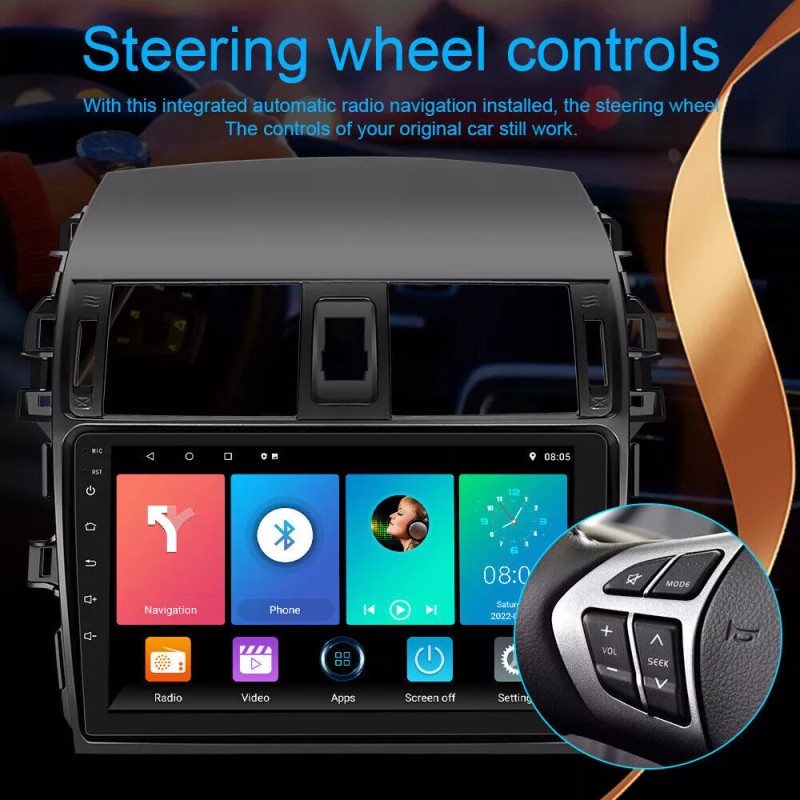 A-Carplay Carplay For Toyota Corolla 2009-2013 Radio Stereo Android 12