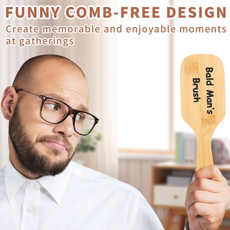 JULEASEL 2PCS Bald Mans Comb, Funniest Gag Gifts for Hair