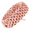 Citerna Rose Gold Plated Silver Stretch Mesh Ring - Size