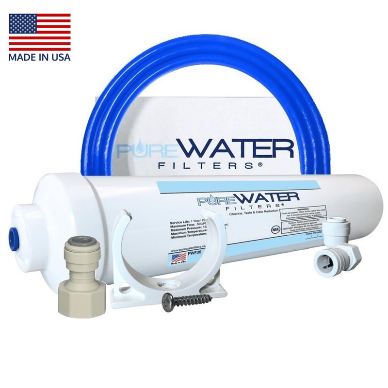 PureWater Filters Under Sink Water Filtration Kit, Made in USA,