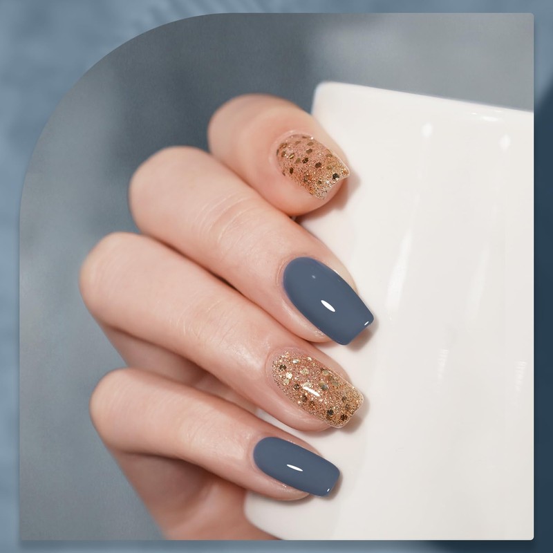 GAOY Blue Gel Nail Polish, 16ml Soak Off Gel Polish,