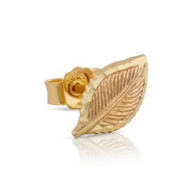 NKlaus Single Star Stud Earrings Small 4 mm Simple Geometric 333 Yellow Gold 8 Carat, Yellow Gold