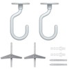 Evsteluo 2 Sets Large Swag Ceiling Hooks Heavy Duty Swag
