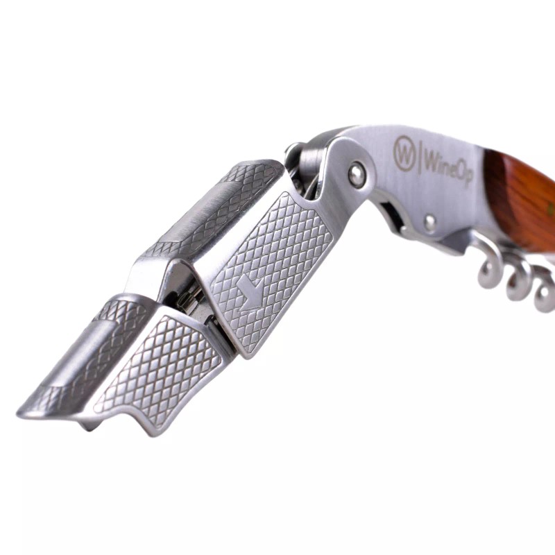 WineOp Professional Double Hinged Wine Bottle Opener Corkscrew Key |