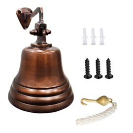 ARSUK Last Orders Bell - Home Bar Pub Bell - Wall Mounted Ship Bell - Hanging Ship Bell with Durable Rope - Nautical Service Sleigh Bell - Traditional Door Bell